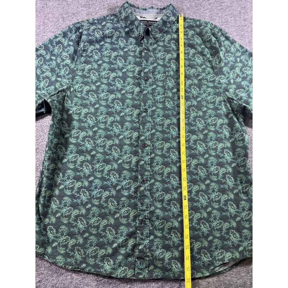 Cody James Mens 2XL Green Paisley Western Button Down Long Sleeve Shirt - Picture 5 of 9